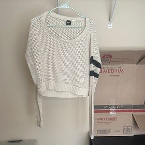 BDG Cream Knit Sweater with Black Accents